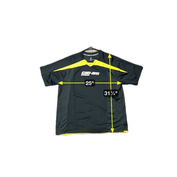 BRP Colorblock Can-Am Spyder Short Sleeve T-Shirt Black Yellow Size 2XL Moto - Picture 7 of 10